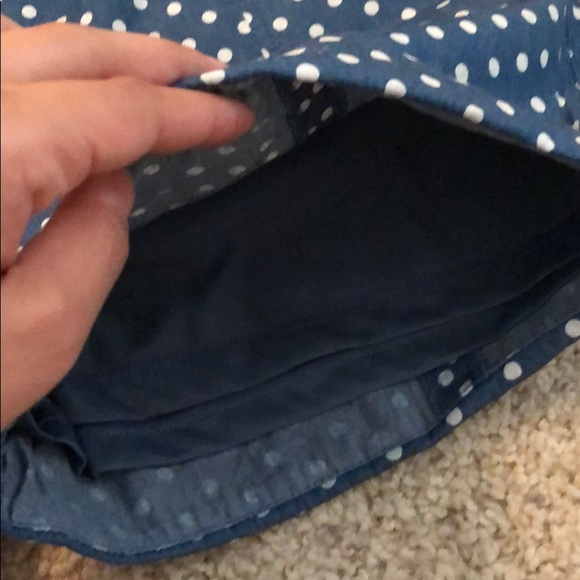 Blue and white polka dot shorts - Picture 5 of 7